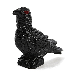 Raven Украшение из смолы на Хэллоуин, аксессуары для кукольного домика с микро-ландшафтом, притворяясь опорными украшениями, ворон, 26x8.5x18.5 мм