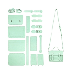 Аквамарин Набор сумок через плечо своими руками, включая материалы сумки из искусственной кожи, аквамарин, 145x185x65 мм