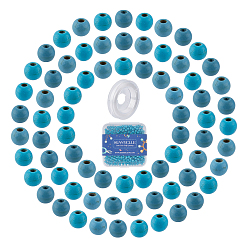 Synthetic Turquoise DIY Stretch Bracelets Making Kits, include Synthetic Turquoise Round Beads, Elastic Crystal Thread, Beads: 4~4.5mm, Hole: 0.8~1mm, 400pcs/box