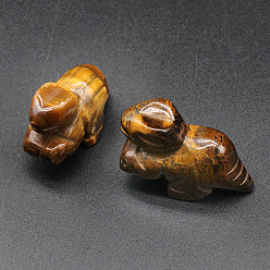 Тигровый глаз Натуральные резные фигурки динозавров из крови дракона, для украшения рабочего стола домашнего офиса, 48 мм