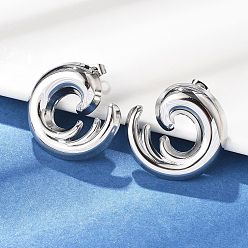 Нержавеющая Сталь Цвет 304 из нержавеющей стали серьги, c-образный, цвет нержавеющей стали, 29x27 мм