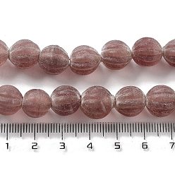 Indian Red Handmade Nepalese Lampwork Beads, Pumpkin, Indian Red, 10.5x9.5mm, Hole: 1.5mm, about 64pcs/strand, 25.79''(65.5cm)