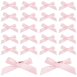 Pink 60 шт. атласные броши, бантик с железными булавками для лацканов, розовые, 27~30x45~52 мм