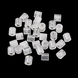 Хрусталь Природный кристалл кварца бусины, горного хрусталя, колонка, 9~9.5x8.5~9.5 мм, отверстие : 3.5 мм