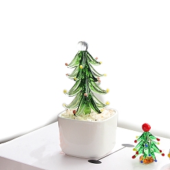 Зеленый Рождественские украшения в стиле лэмпворк, для украшения дома, зелёные, 110 мм