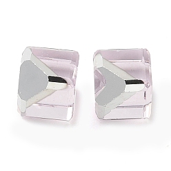 чертополох K9 стеклянные имитации австрийских хрустальных бусин, без отверстия , квадратный, чертополох, 6x6x6 мм