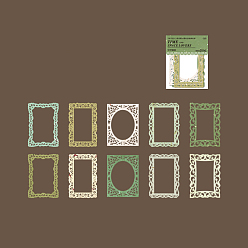 Rectangle 10шт 10 стили полые бумажные блокноты для вырезок, для альбома для вырезок diy, справочная бумага, украшение дневника, прямоугольник, 95~100x65~70 мм, 1 шт / стиль