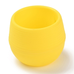 Золотистый Пластиковые горшки для растений, сеялка для пересадки рассады, для садового офиса и украшения балкона, колонка, золотые, 79.5x65 мм, внутренний диаметр: 57 мм