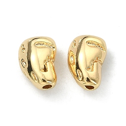 Настоящее золото 18K Рейка из латунной проставки, без кадмия, без никеля и без свинца, самородки, реальный 18 k позолоченный, 8x5x4.5 мм, отверстие : 1 мм