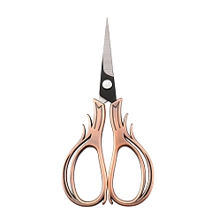 Red Copper & Stainless steel Color Stainless Steel Scissors, Embroidery Scissors, Sewing Scissors, with Zinc Alloy Handle, Red Copper & Stainless steel Color, 108x51mm