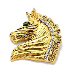 Античное Золото Броши-булавки из сплава со стразами, для рюкзака с одеждой, античное золото , 56x51.5 мм