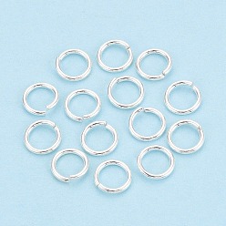 Silbern Silberfarbig 925 Sterling Silber offene Biegeringe, Runde, Silbern Silberfarbig, 7x1 mm, Innendurchmesser: 5 mm