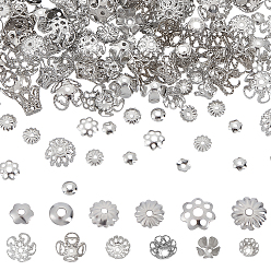 Платина 360 шт. 12 стили наборы железных бусин, цветок, платина, 3.5~10x0.1~4 мм, отверстие : 1~1.5 мм, 30 шт / стиль