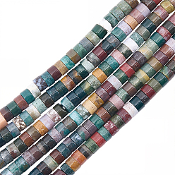 (RRHB277) Кристалл на подкладке из медово-бежевого цвета 2 нити натуральные индийские агаты бусины нити, Heishi бусы, Плоский круглый / диск, 4.5x2.5 мм, отверстие : 0.8 мм, около 154 шт / нитка, 15.67 дюйм (39.8 см)