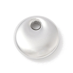 Плоский Круглый 304 подвески из нержавеющей стали, цвет нержавеющей стали, анти-тускнение, плоско-круглые, 15x5 мм, отверстие : 2.6 мм
