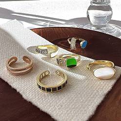 Золотой Наборы колец-манжет из сплава, украшения для женщин, золотые, размер США 8 (18.1 мм), 6 шт / комплект