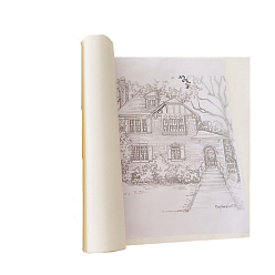 Белый Натуральная калька полупрозрачная пергаментная бумага, белые, 600 мм, около 25 м / рулон