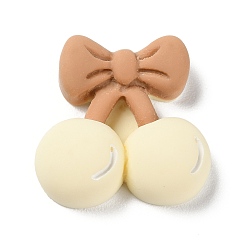 Лимонный шифон Мультяшная непрозрачная вишня из смолы с кабошонами в виде банта, для изготовления ювелирных изделий, лимонный шифон, 24x2x74 мм