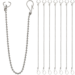 Нержавеющая Сталь Цвет 304 цепочка для туалетной заслонки из нержавеющей стали, для сливного клапана заглушка для остановки воды, аксессуары для ванной, цвет нержавеющей стали, 270 мм, 8 шт / комплект