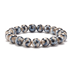 Тибетский Агат 10 браслет из тибетских бусин дзи мала мм, амулет буддийские украшения для женщин, внутренний диаметр: 2-3/8 дюйм (6 см), бусины : 10 мм