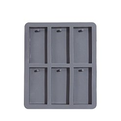 Светло-серый Квадратная подвесная тарелка капающий клей форма, Формы для ароматерапевтических свечей на день святого валентина, светло-серый, 180x155 мм