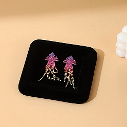 Черный Бархатный поднос для украшений, дисплей лоток, квадратный, чёрные, 12x12x2 см