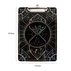 Diamond Acrylic Clipboards, Standard Clip Hardboard, for Classroom & Office Use, Black, Diamond, 350x220mm