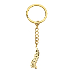 Золотой 304 брелки из нержавеющей стали, музыкальная нота, золотые, 3.6x1.2 см