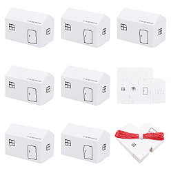 (52) Непрозрачная лаванда 30 шт. крафт-бумага коробки для хранения подарков для маленьких домиков, подарочный футляр для конфет для вечеринок, с 1 связкой бумажных шнуров, разноцветные, 11.4x6.5x6 см