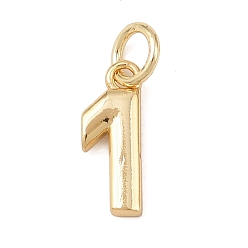 Настоящее золото 18K Латунь прелести, число, долговечный, без кадмия и без свинца, стойки покрытие, с целью перехода в кольце, реальный 18 k позолоченный, 12x4.5x1.5 мм, отверстие : 3.4 мм