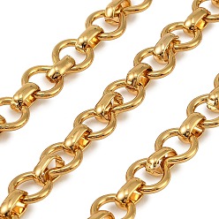 Настоящее золото 18K 304 кольцевые цепи из нержавеющей стали, ионное покрытие (ip), несварные, с катушкой, реальный 18 k позолоченный, 20x9.5x5 мм и 8x3x5.5 мм