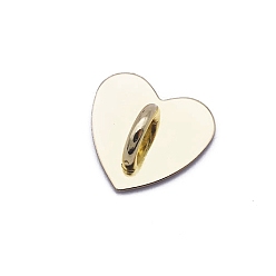 Light Yellow Zinc Alloy Cell Phone Heart Holder Stand, Finger Grip Ring Kickstand, Light Yellow, 2.4cm