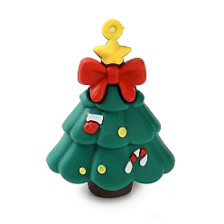 Рождественская елка Подвески из ПВХ на рождественскую тематику, рождественская елка, 50x36x31 мм, отверстие : 2 мм
