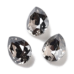 Хрустальная Сатина K 9 кабошоны из стеклянного страза, задние и задние, слеза, кристалл сатин, 8x6x3.5 мм