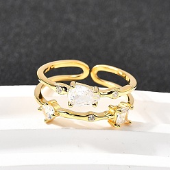 Золотой Каплевидные 925 регулируемые манжеты из стерлингового серебра с кубическим цирконием для женщин, золотые, 8 мм, внутренний диаметр: 16.2 мм