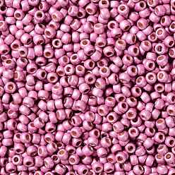 (PF553F) PermaFinish Pink Rose Metallic Matte Toho runde Rocailles, japanische Rocailles, (pf 553 f) permafinish pink rose metallic matt, 15/0, 1.5 mm, Bohrung: 0.7 mm, ca. 15000 Stk. / 50 g