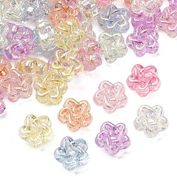 Звезда Уф-покрытие прозрачный треск акриловые бусины, радужный, разноцветные, звезда, 16x16.5x8 мм, отверстие : 2 мм