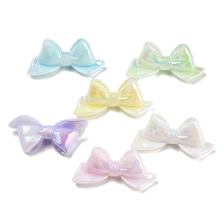 Бабочка Uv акриловые покрытия бусины, радужный, светящееся свечение в темноте, бабочка, 18.5x44.5x14.5 мм, отверстие : 2.6 мм