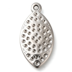 Нержавеющая Сталь Цвет 304 Настройки горный хрусталь из нержавеющей стали кулон, глаз, цвет нержавеющей стали, пригодный для стразов 1 мм, 26x13x2 мм, отверстие : 1.4 мм