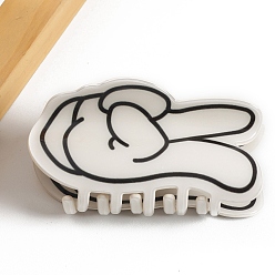 Черный Заколки для волос из пвх, аксессуары для волос для женщин и девочек, жест, чёрные, 86 мм