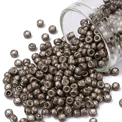 (556F) Matte Galvanized Mauve TOHO Round Seed Beads, Japanese Seed Beads, Frosted, (556F) Matte Galvanized Mauve, 8/0, 3mm, Hole: 1mm, about 1110pcs/50g