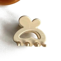 Бежевый Заколки-когти из ацетата пропионата целлюлозы, аксессуары для волос для женщин и девочек, бежевые, 30 мм