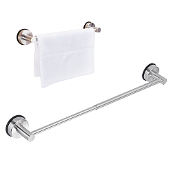Нержавеющая Сталь Цвет Настенный выдвижной держатель для полотенец из нержавеющей стали, цвет нержавеющей стали, 370~600x64x72 мм