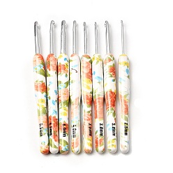 Разноцветный Алюминий крючки, с абс пластиковой ручкой, красочный, 140x11x10.5 мм, 8 шт / комплект