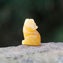 Топаз Нефрит Натуральный топаз нефрит резные фигурки, для украшения рабочего стола домашнего офиса, волк, 18~27 мм