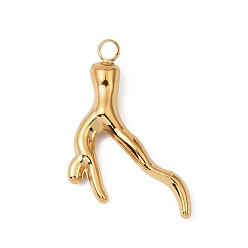 Другие 304 подвески из нержавеющей стали, без никеля , ионное покрытие (ip), коралл, 24x15.5x3 мм, отверстие : 1.8 мм