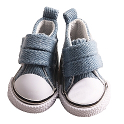 Шифер Серый Повседневная парусиновая обувь куклы из искусственной кожи, аксессуары для кукол bjd, шифер серый, 50x30x25 мм