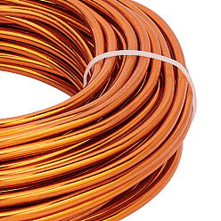 Оранжево-Красный Круглый анодированный алюминиевый провод, для изготовления ювелирных изделий, оранжево-красный, 6 датчик, 4.0 мм, около 52.49 футов (16 м) / 500 г