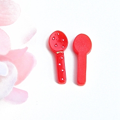 Красный Миниатюрные украшения из смоляного чайного сервиза, аксессуары для домашнего кукольного домика с микро-ландшафтом, притворяясь опорными украшениями, вилка, красные, 25x9x9 мм