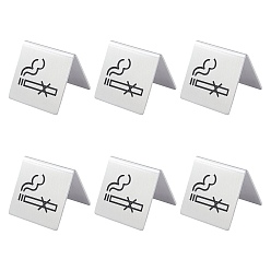 Stainless Steel Color 201 Stainless Steel Hotel Resturant Table Warning Signs, Stainless Steel Color, 51.5x51x45mm